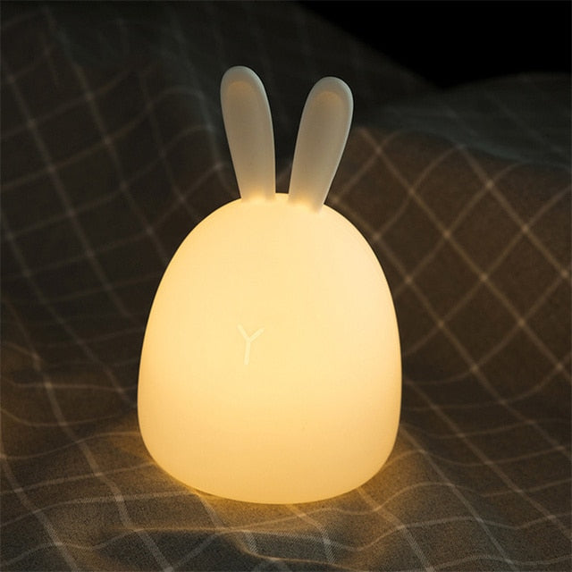 Colorful Silicone Rabbit LED Night Lamp