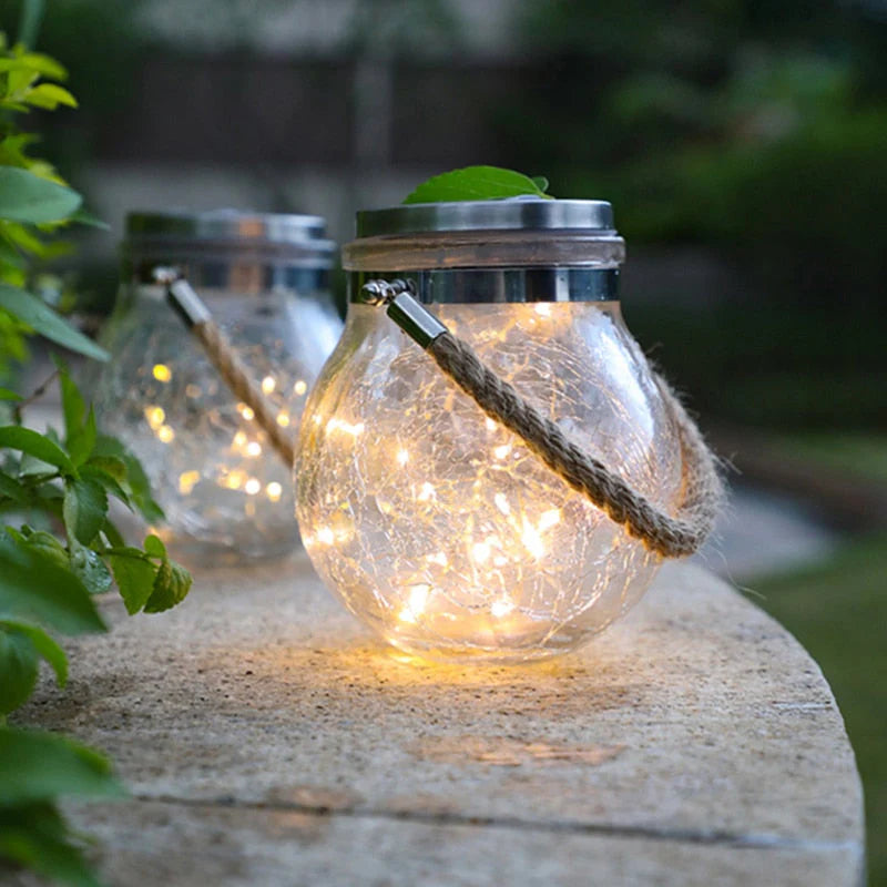 Solar Glass Jar Garden Fairy Lights