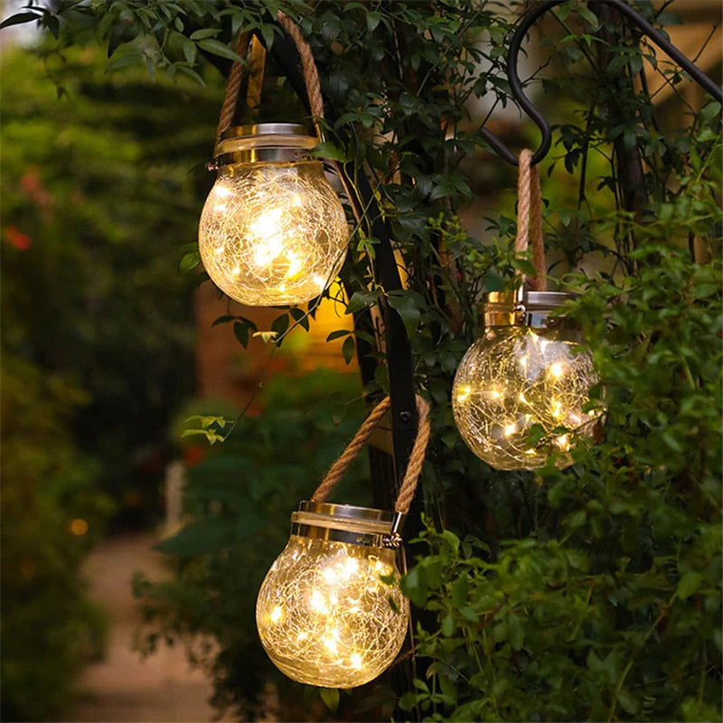 Solar Glass Jar Garden Fairy Lights
